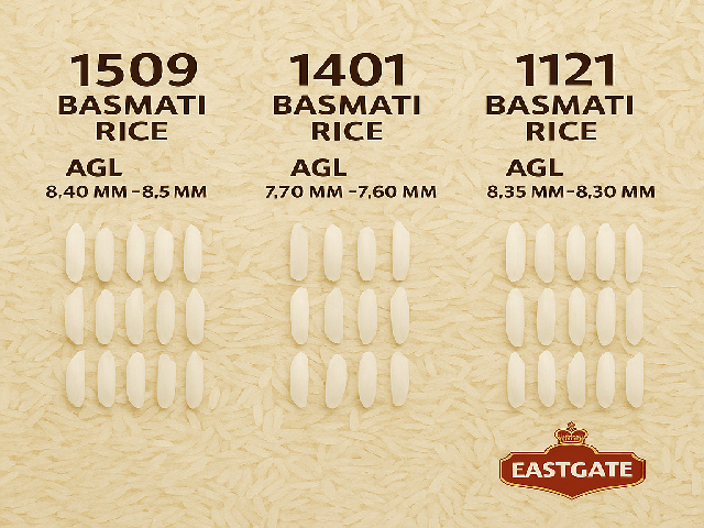دليل الأنواع المختلفة من أرز بسمتي 1121 مقابل 1509 مقابل 1401